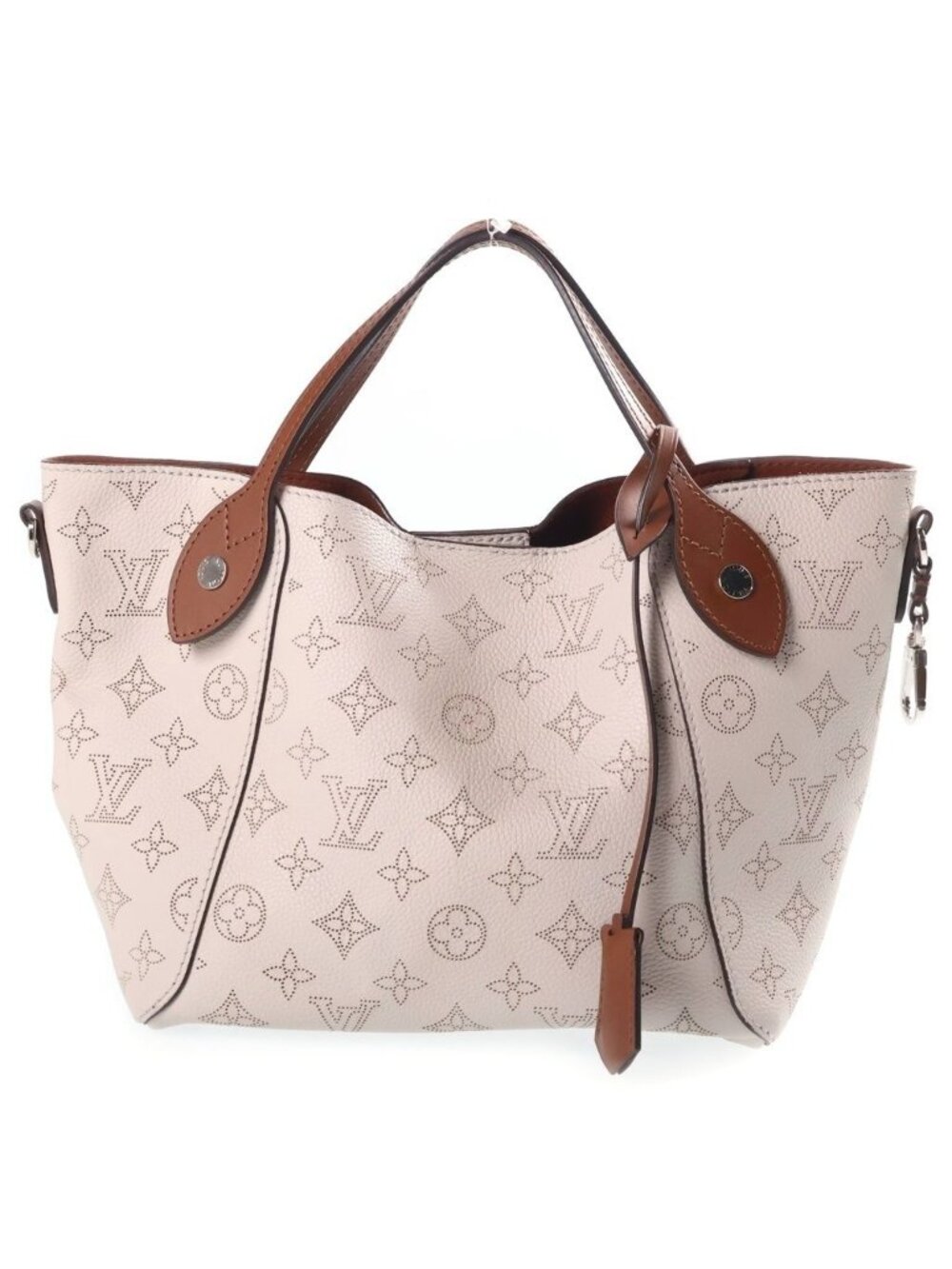 Louis Vuitton Hina PM Mahina Monogram Leather Shoulder Bag Beige Brown